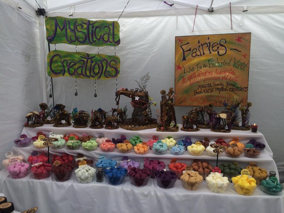 A photo of a vendor booth titled 